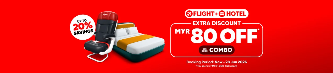 proof_of_coupon - AirAsia - AirAsia flight+hotel giảm ngay [[MYR 800]] cho đặt gói bay + khách sạn