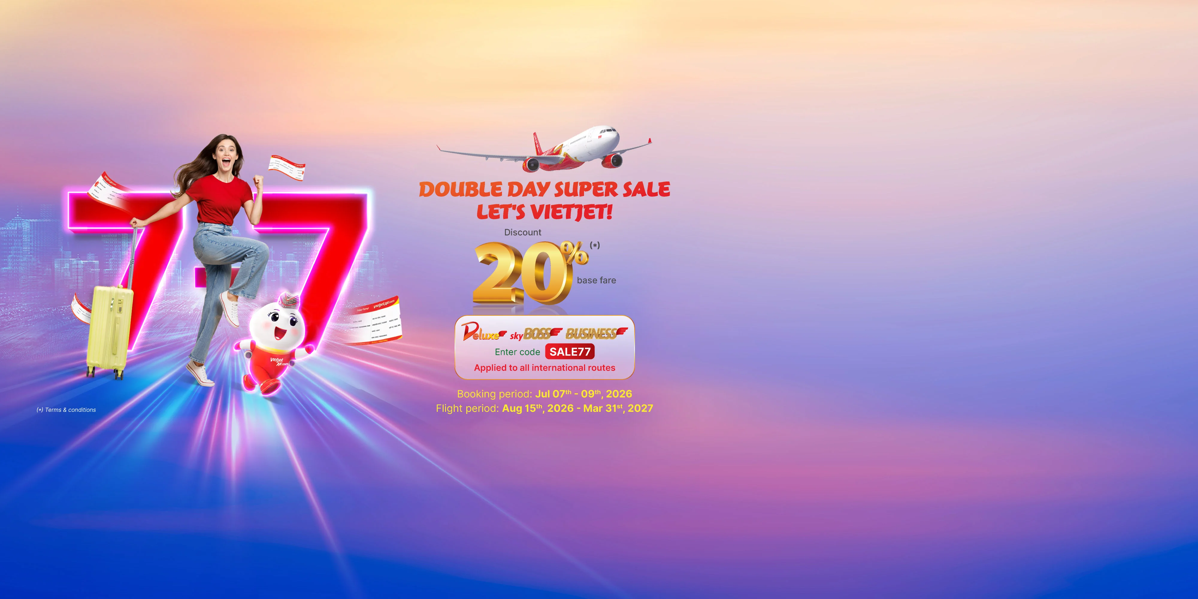 proof_of_coupon - Vietjet Air - Vietjet Air mã giảm giá: 20% giá cơ bản cho [[chuyến bay quốc tế]]